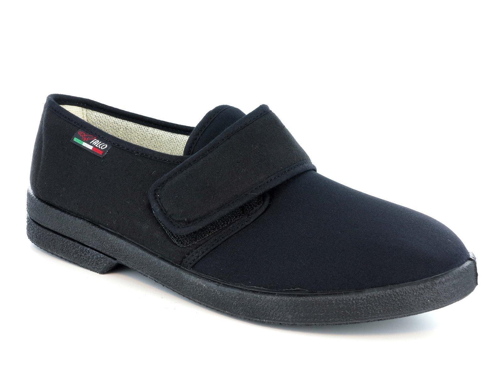 GAVIGA 340 Scarpe pantofole primaverili comfort da uomo in tessuto con strappo nel colore nero e blu
