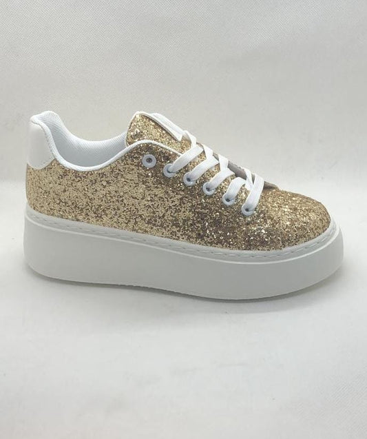 GLITTER Sneakers in glitter oro Primavera/Estate