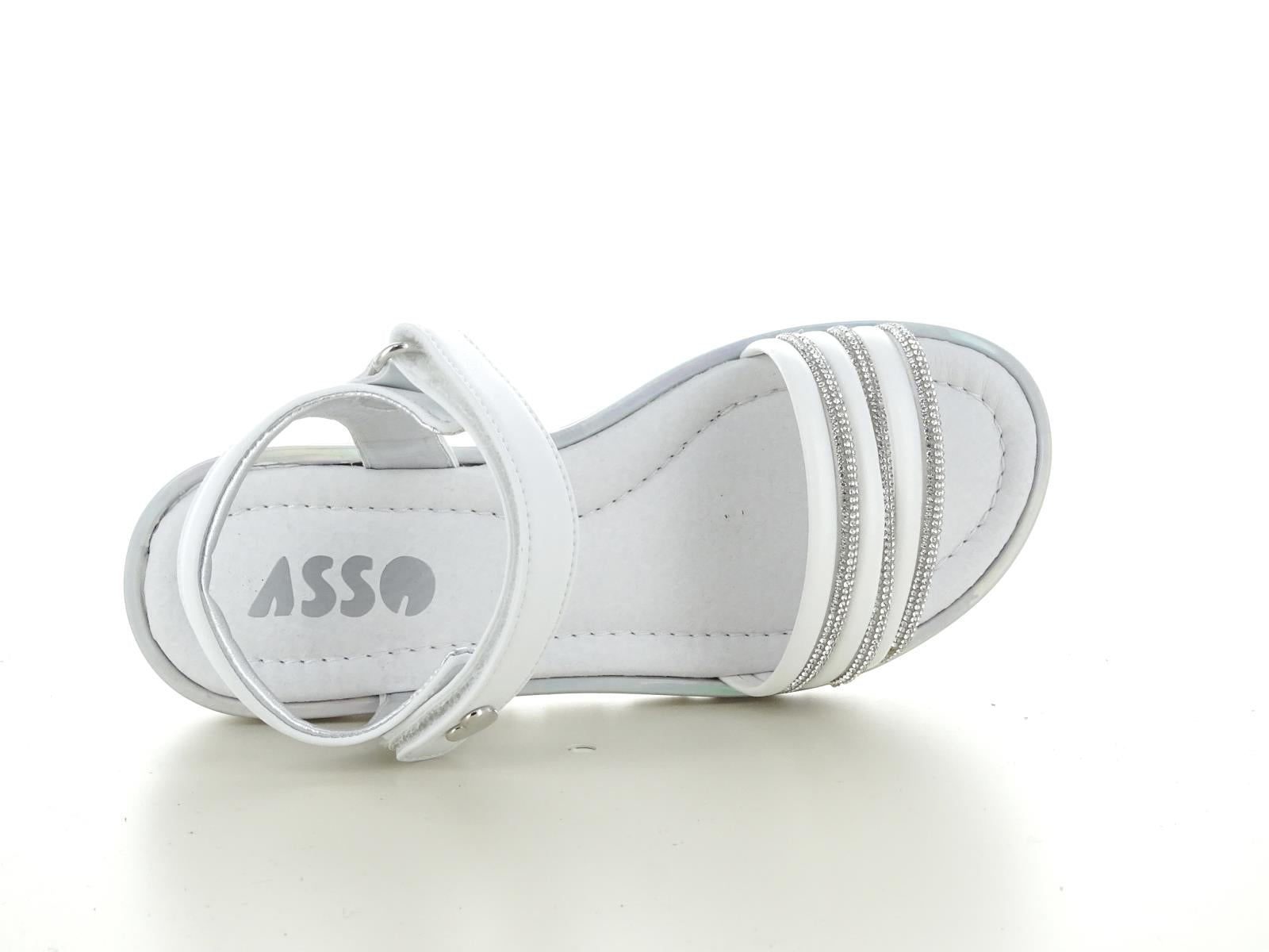 ASSO Sandalo bambina bianco con strappo Primavera/Estate