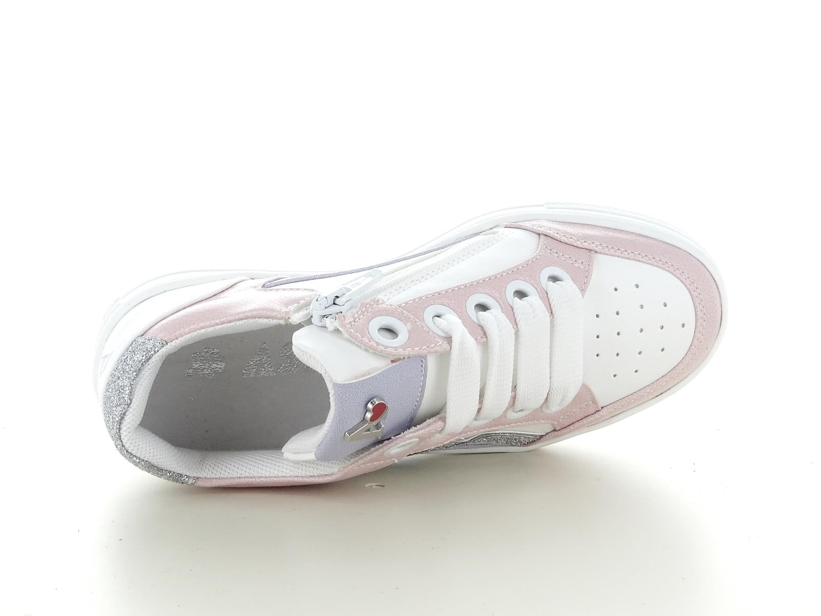 ASSO Sneakers bambina similpelle con lacci Primavera/Estate