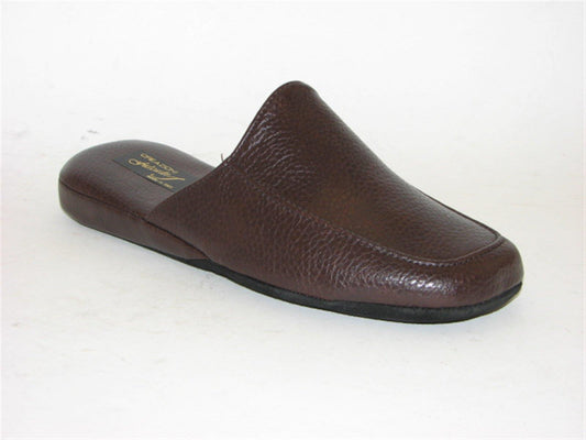 FALCADE 234 Ciabatte pantofole da camera uomo in pelle sintetica nel colore marrone