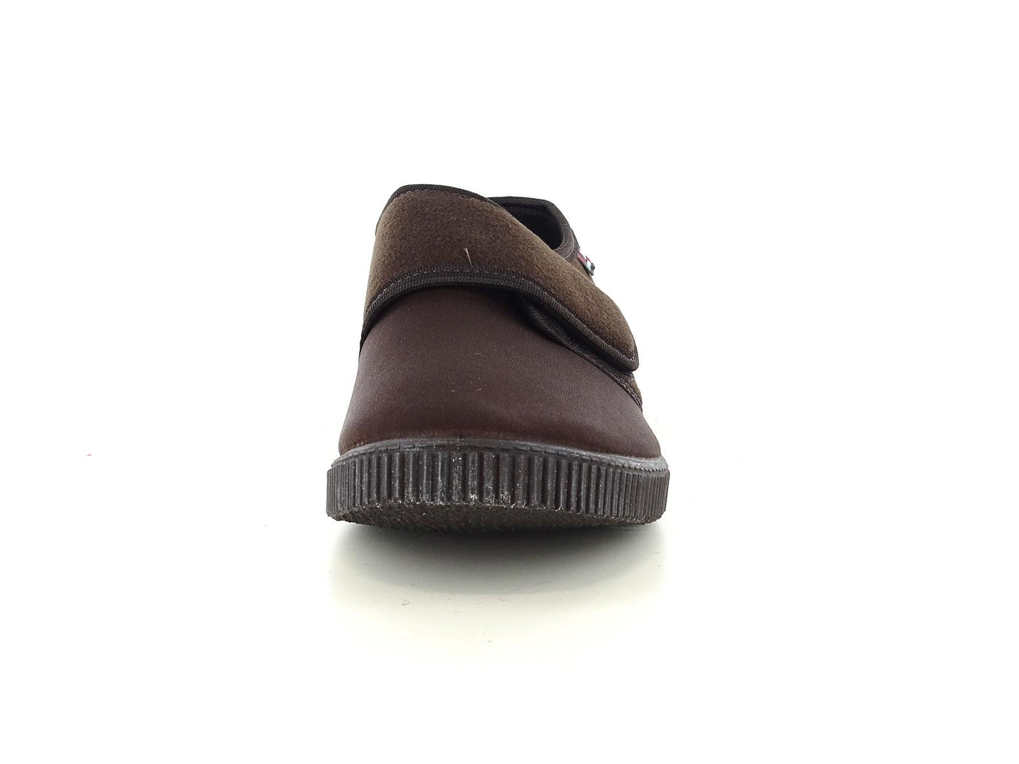 Gaviga 514 Scarpe pantofole invernali comfort da donna in pelle sintetica con strappo nel colore nero.