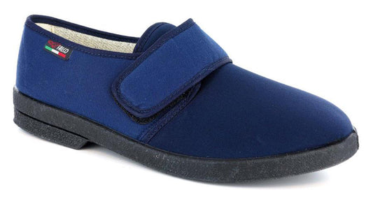 GAVIGA 340 Scarpe pantofole primaverili comfort da uomo in tessuto con strappo nel colore nero e blu
